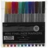 Budget ❤️ Mini Fineliner Markers - 12 Piece Set 🥰