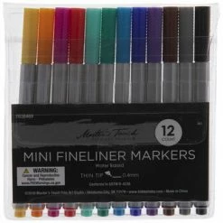 Budget ❤️ Mini Fineliner Markers - 12 Piece Set 🥰