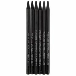 Brand new 😀 Master's Touch Woodless Charcoal Pencils - 6 Piece Set 🌟