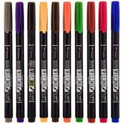 Flash Sale 🧨 Fudenosuke Hard Tip Brush Pens - 10 Piece Set 😍