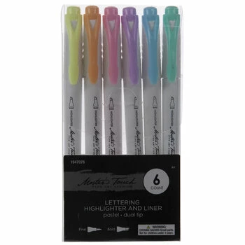 New βοΈ Pastel Master's Touch Lettering Highlighter & Liner Pens - 6 Piece Set π€© 1 New βοΈ Pastel Master's Touch Lettering Highlighter & Liner Pens - 6 Piece Set π€©