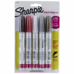 Budget 😀 Sharpie Medium Point Oil Based Paint Markers - 5 Piece Set 🔥