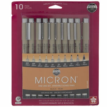 Best Sale π Black Micron Fine Line Ink Pens - 10 Piece Set π 1 Best Sale π Black Micron Fine Line Ink Pens - 10 Piece Set π