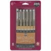 Deals 🔔 Black Micron Fine Line Ink Pens - 6 Piece Set 🧨