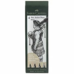 Best Pirce 💯 Black Faber-Castell Pitt Artist Pens - 4 Piece Set ❤️