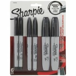 Wholesale 😍 Black Sharpie Mixed Point Markers - 6 Piece Set 😉