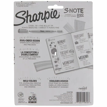 Best deal ⨠Sharpie S-Note Duo Creative Markers - 8 Piece Set 𧨠2 Best deal ⨠Sharpie S-Note Duo Creative Markers - 8 Piece Set 𧨠- Image 2