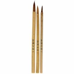 Promo 🧨 Chinese Bamboo Paint Brushes - 3 Piece Set 🛒