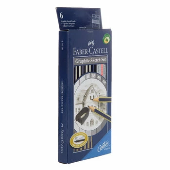 Outlet ❤️ Faber-Castel Graphite Sketching Pencils - 6 Piece Set ❤️ 1 Outlet ❤️ Faber-Castel Graphite Sketching Pencils - 6 Piece Set ❤️